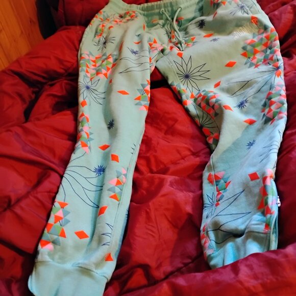 Men's Blue Geometric Pattern XL Jeff Staples Staple Pigeon Joggers - Picture 2 of 5